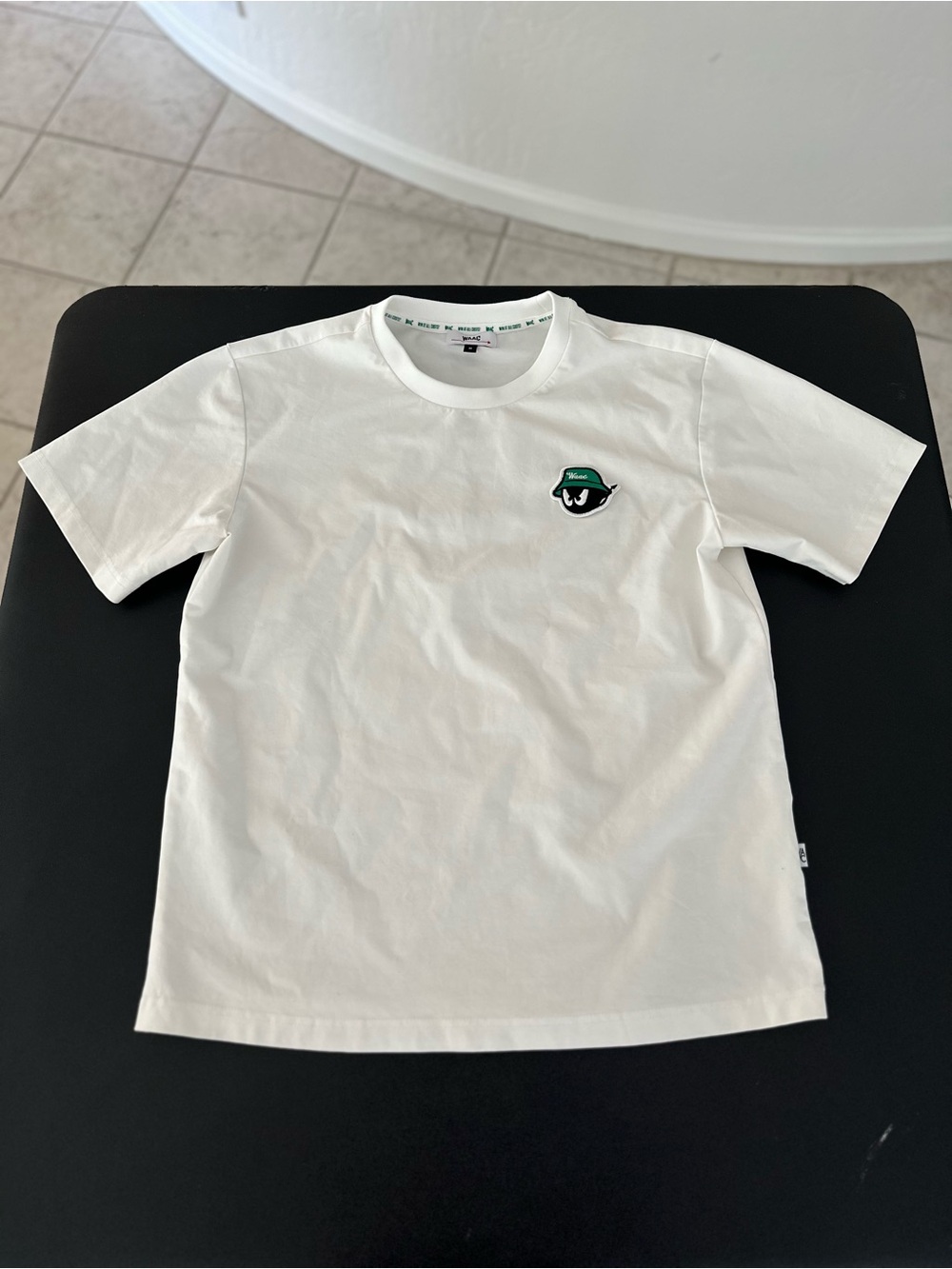 WAAC Golf White Graphic Patch Crewneck T-Shirt - Casual Men’s Shirt Size Medium